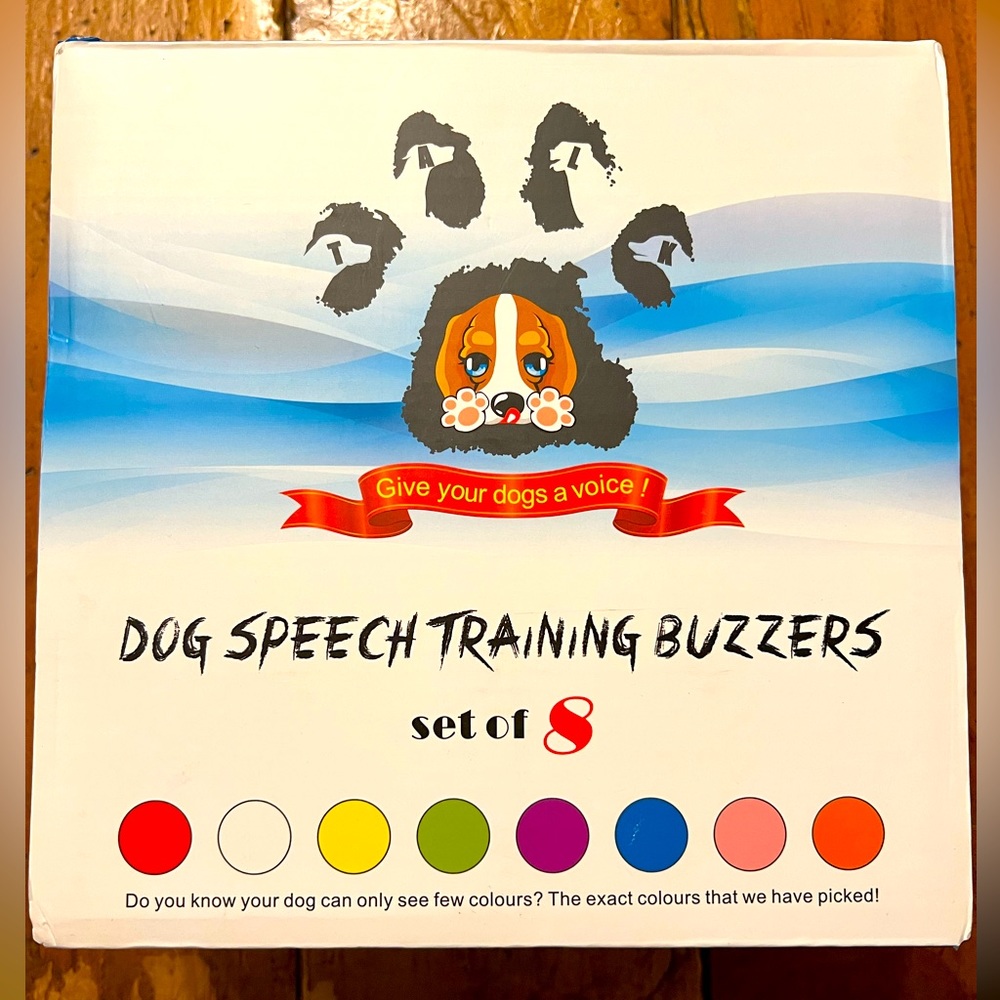 Dog speech training buzzers